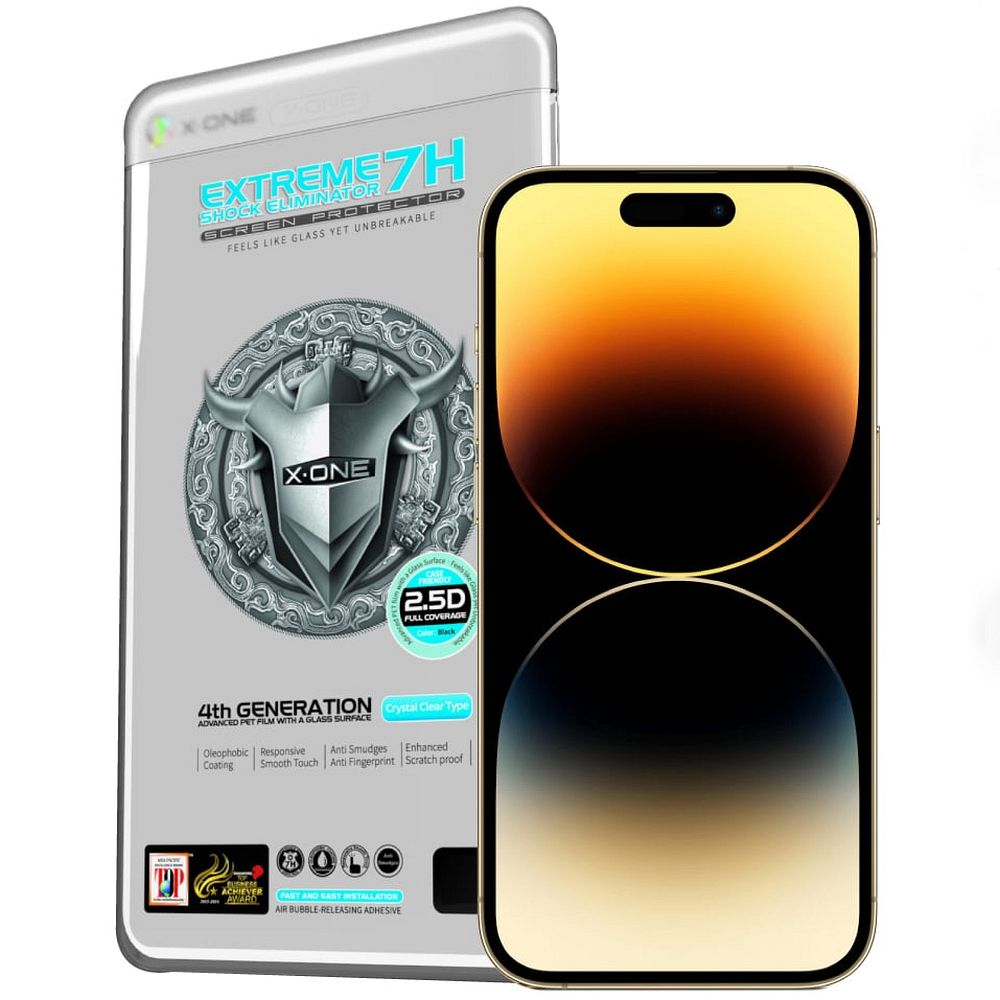 Folie X-one Extreme Shock Eliminator 4th Gen. - pentru iPhone 14 Pro/15