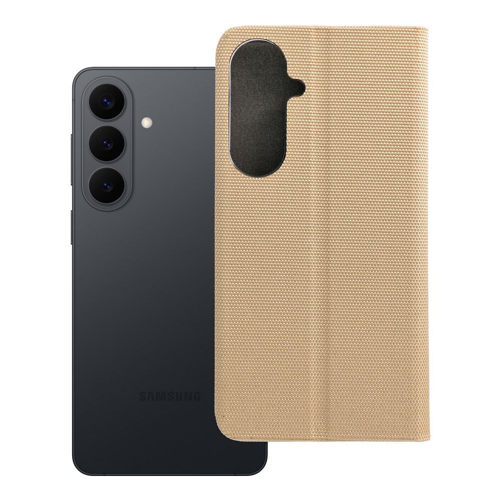 Husa Sensitive Book Flip pentru Samsung S26 Plus Auriu