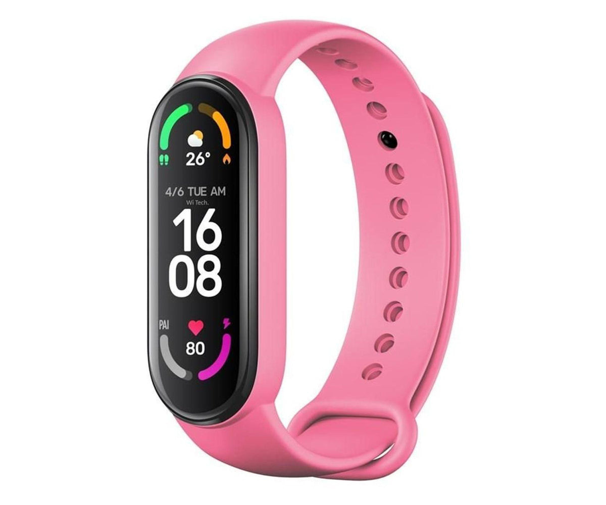 Curea Silicone pentru Xiaomi Mi Band 5 / 6 / 7 Roz (37)