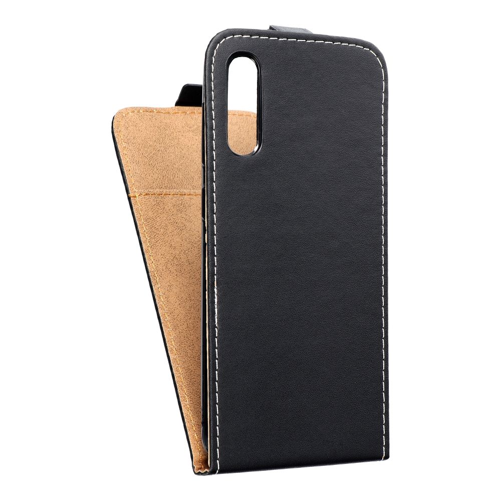 Husa Vertical Flip pentru Samsung A50 Slim Flexi Fresh Negru