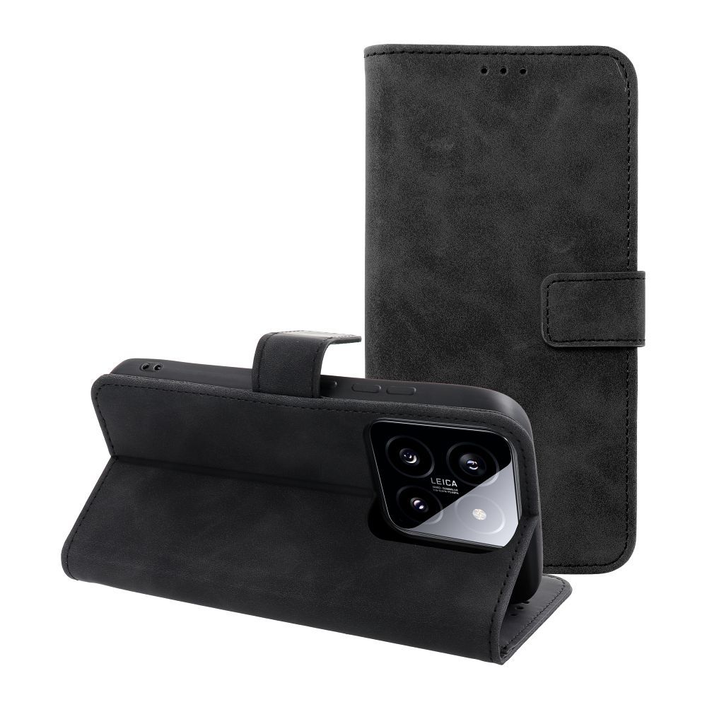 Husa Tender Book Flip pentru Xiaomi 14 Negru