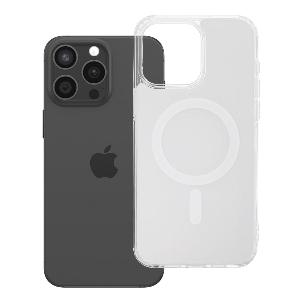 Husa Transparent Fusion Mag pentru iPhone 15 PRO MAX Compatible cu Magsafe Alb