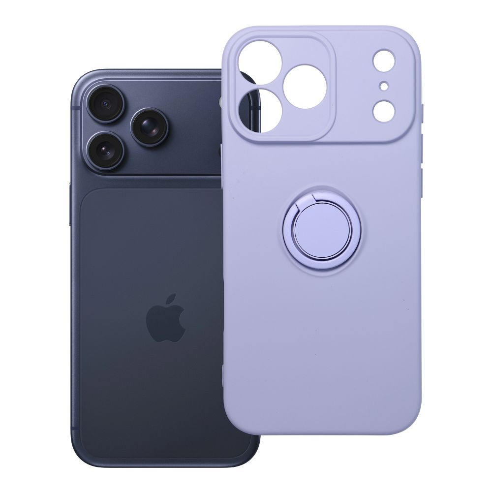 Husa Silicone Ring pentru iPhone 17 Pro Max / 18 Pro Max (Low Camera Edge) Mov