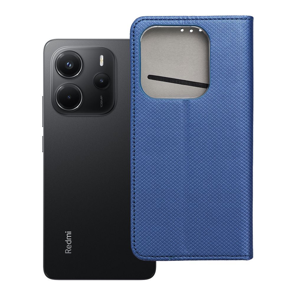 Husa Smart Book pentru Xiaomi Redmi Note 14 5G Bleumarin