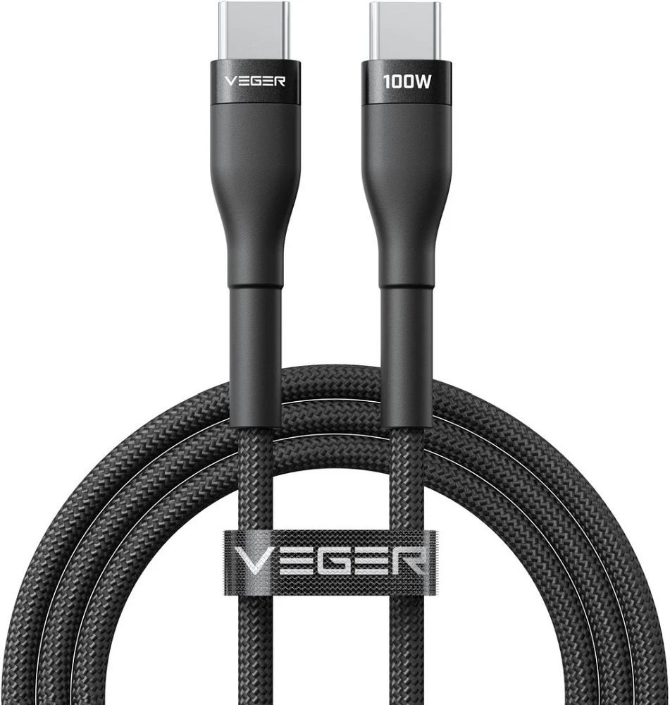 Cablu Veger Typ C To Typ C PD 5A 100W Cc05 1,5 M Negru