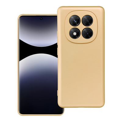 Husa Metallic pentru Xiaomi Redmi Note 14 PRO Plus 5G Auriu