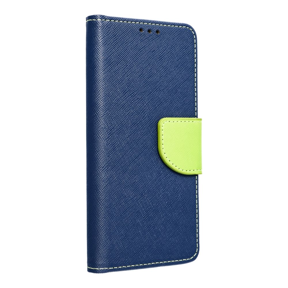 Husa Fancy Book Flip pentru Samsung S25 Plus Bleumarin / Lime