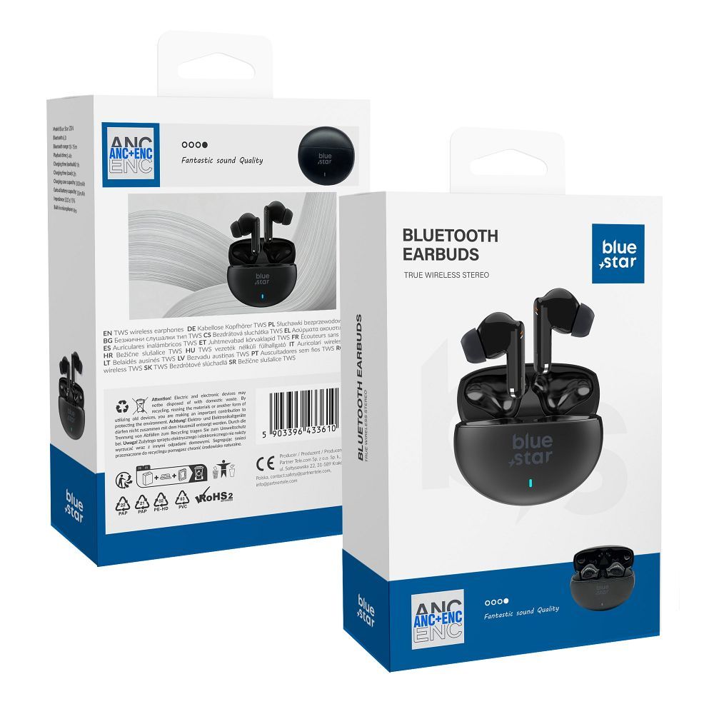 Casti Albastru Star Wireless ZEN ANC + ENC TX5 TWS Negru