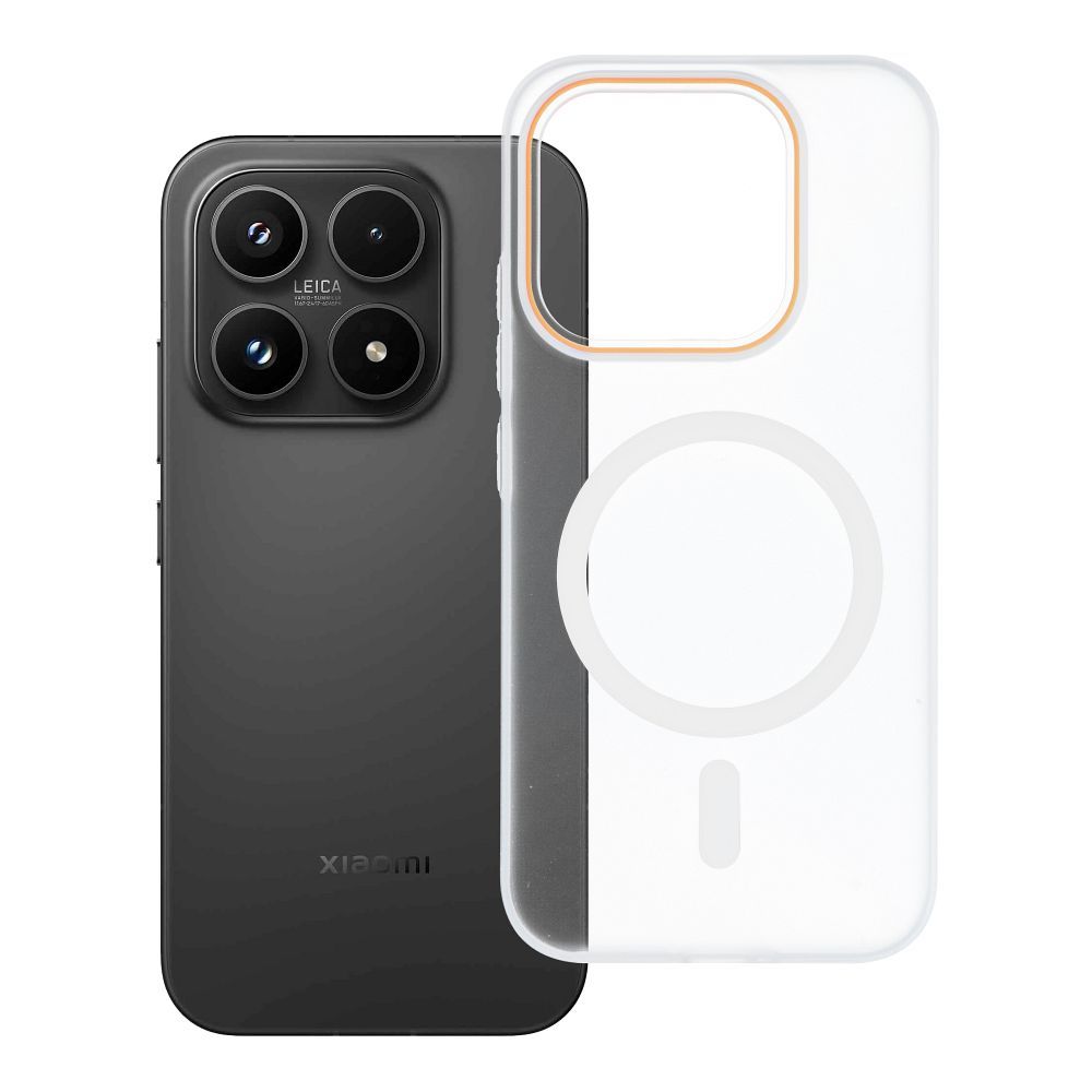 Husa Go Portocaliu pentru Xiaomi 17 Compatible cu Magsafe Transparent
