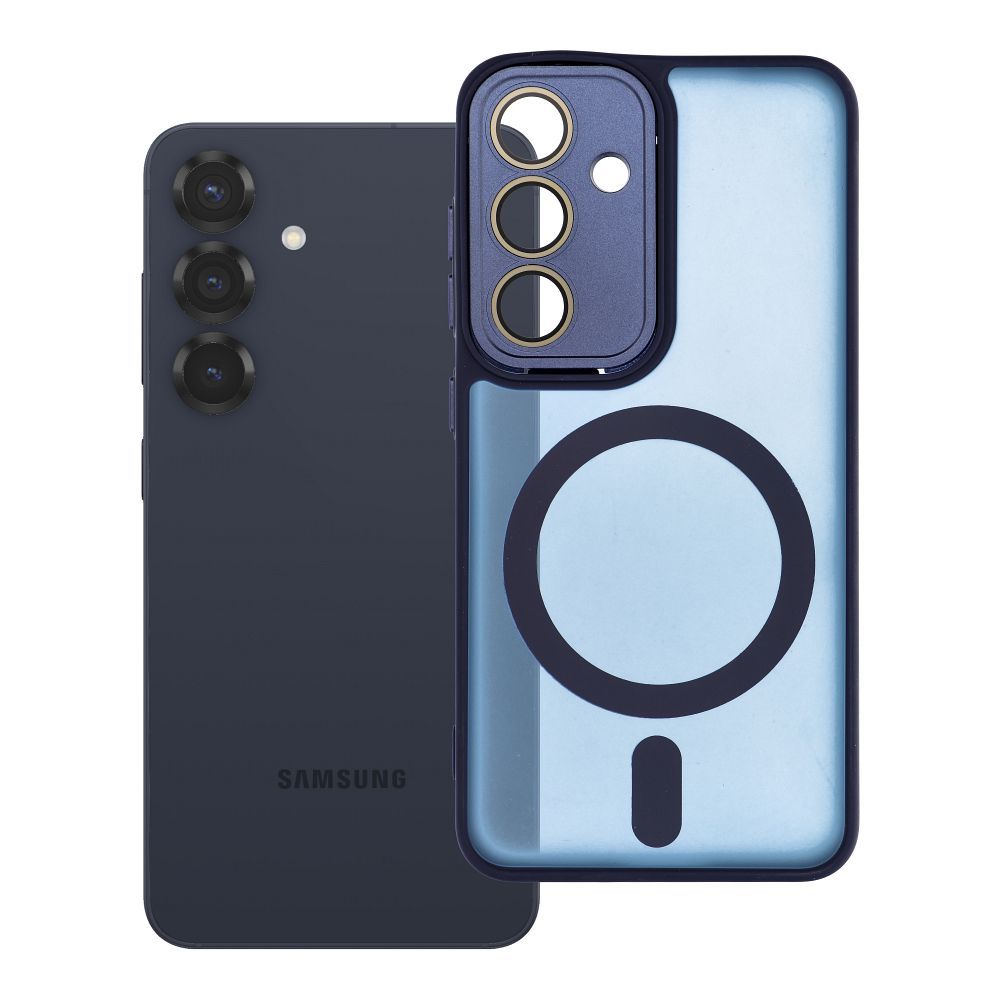 Husa Variete Mag pentru Samsung S25 Compatible cu Magsafe Bleumarin