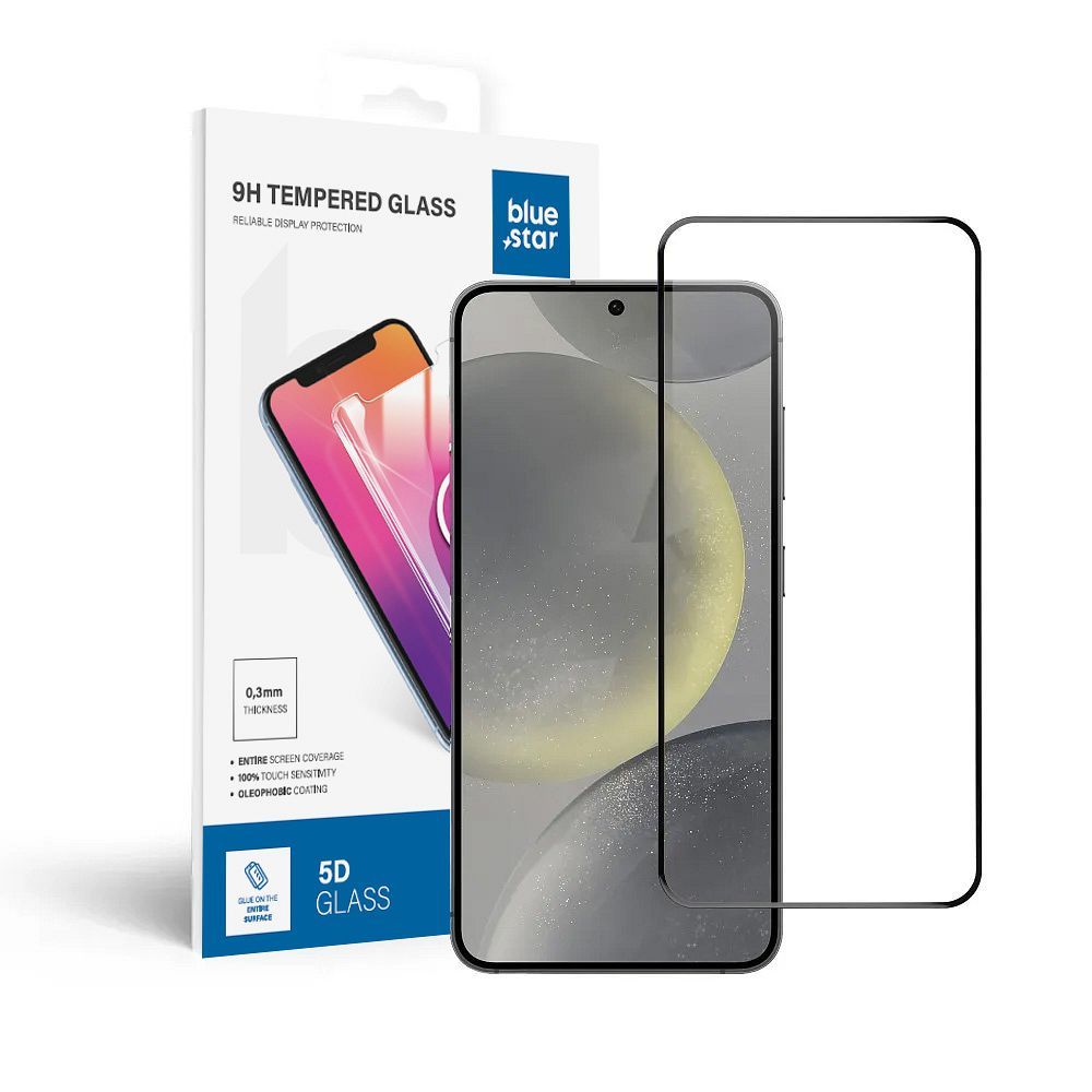 Folie Albastru Star sticla To Samsung Galaxy S24 Plus (Full Glue / Husa Friendly) 5D Negru