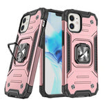 Husa Wozinsky Ring Armor pentru iPhone 14 Armored Cover Magnetic Suport Roz auriu Ring