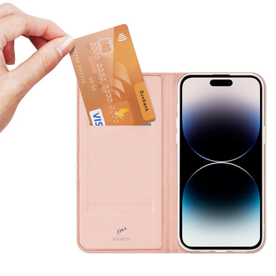 Husa Dux Ducis Skin Pro Wallet pentru iPhone 15 Pro - Roz