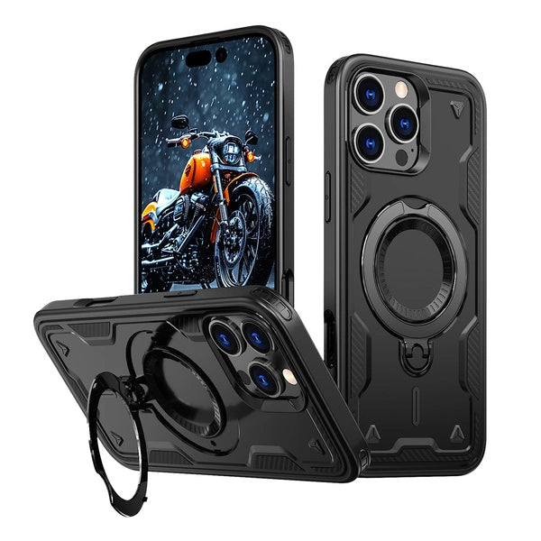 Husa Hybrid Armor Trendy cu Magsafe pentru iPhone 16 Pro Max - Negru