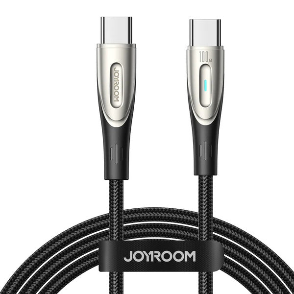 Cablu Joyroom Star-Series deschis Usb-c / Usb-c 100W 1.2m - Negru
