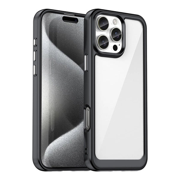 Husa Outer Space cu Gel Frame pentru iPhone 16 Pro - Negru