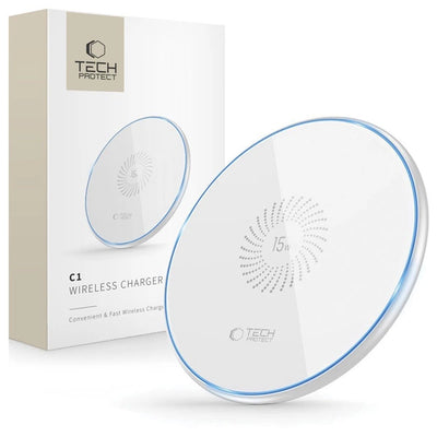 Incarcator Tech-protect Qi15w-c1 Inductive 15W - Alb