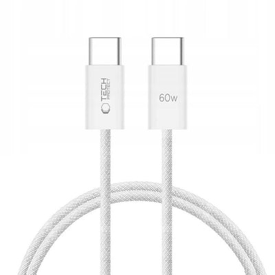 Cablu Tech-protect Ultraboost Classic Usb-c / Usb-c PD 60W 3A 1m - Alb