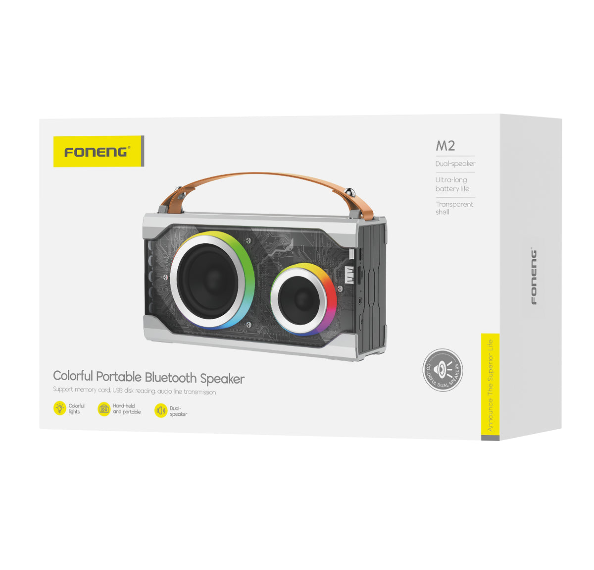 Boxa Foneng Bluetooth M2 Argintiu