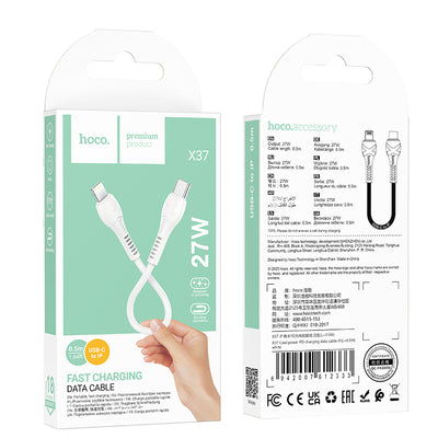 Cablu Hoco X37 Usb-c - Lightning PD 27W 0.5M Alb