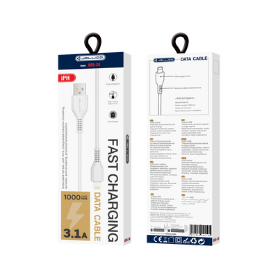 Cablu Jellico Kds-30 Lightning 3.1A 1M Alb