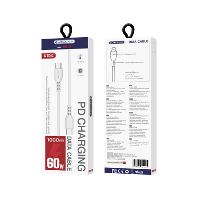 Cablu Jellico Kds-30 Usb-c - Usb-c PD 60W 1M Alb