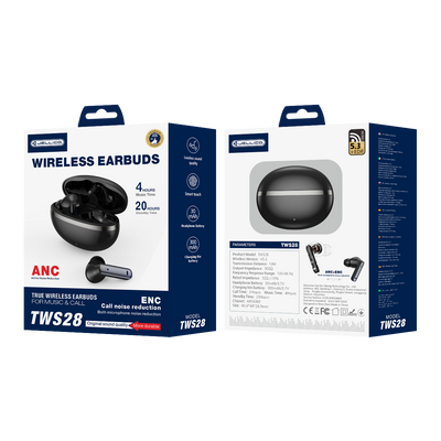 Casti Jellico Wireless (ANC+ENC) Tws28 Negru