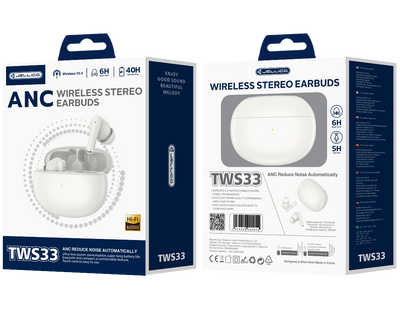 Casti Jellico Wireless (ANC) Tws33 Alb