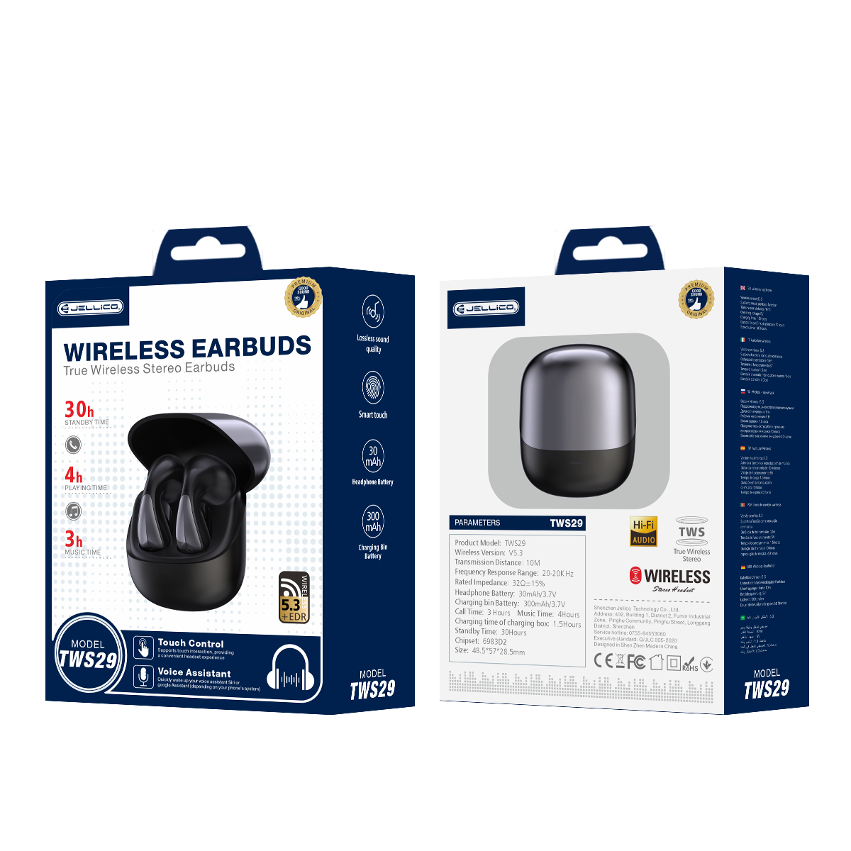 Casti Jellico Wireless Tws29 Negru