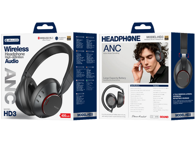 Casti Jellico Wireless (ANC) HD3 Negru