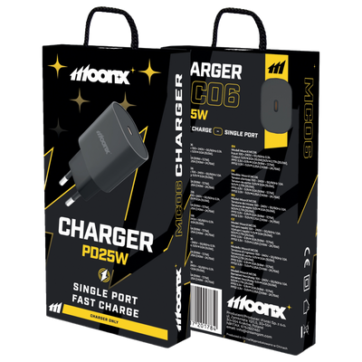Incarcator priza Moonx Mc06 PD 25W 1xUSB-C Negru