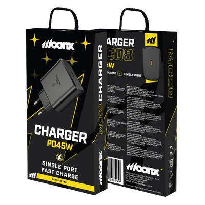 Incarcator priza Moonx Mc08 PD 45W 1xUSB-C Negru