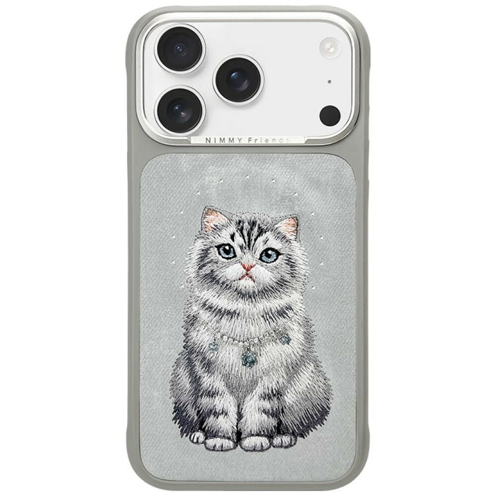 Husa Nimmy Lucky Fashion CAT Compatible cu Magsafe pentru iPhone 18 Pro/17 Pro Gri
