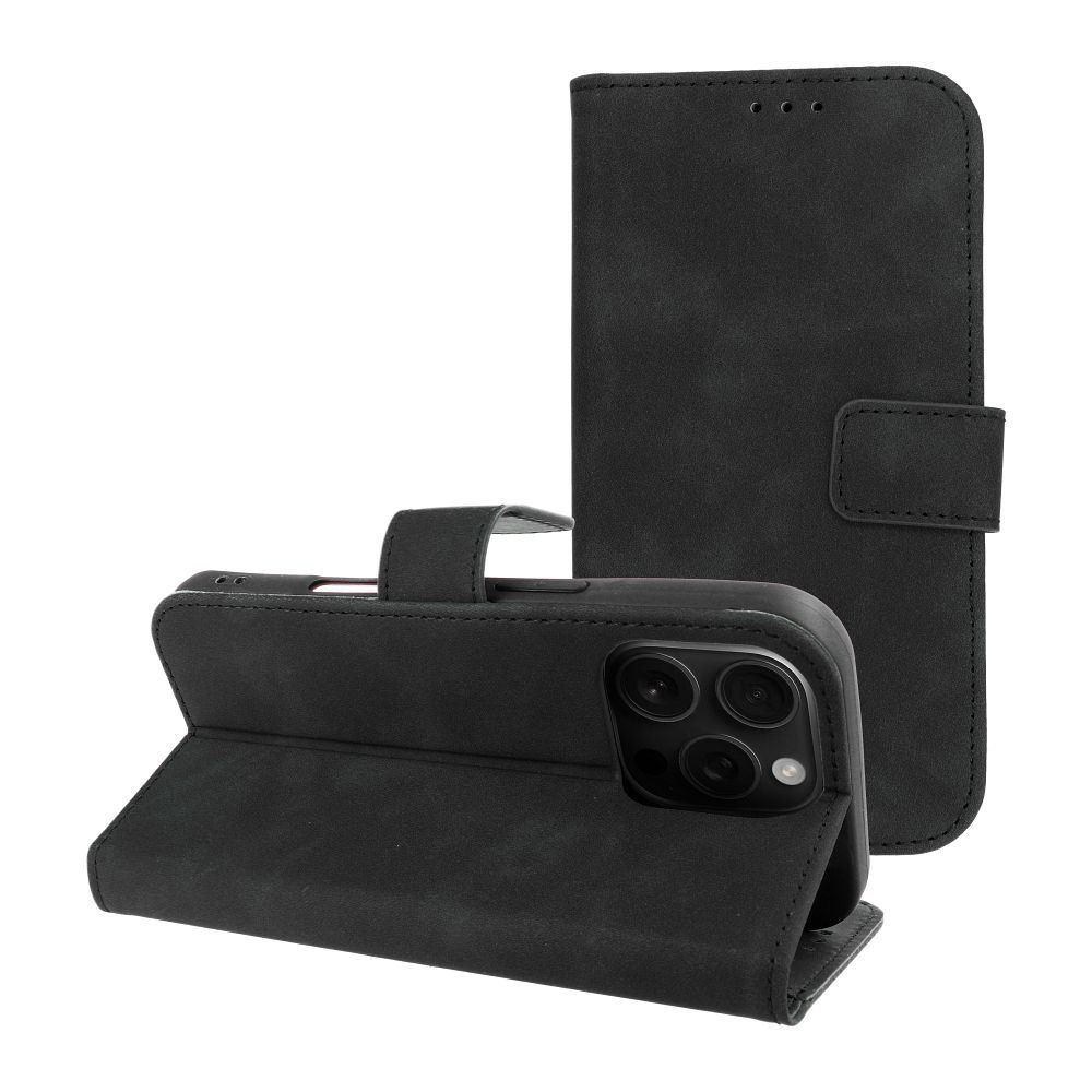 Husa Tender Book Flip pentru iPhone 16 PRO Negru