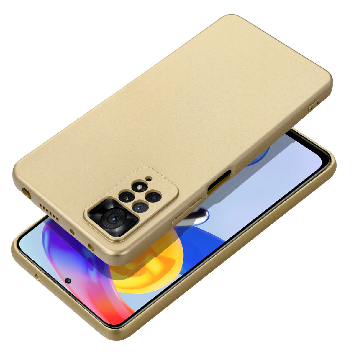 Husa Metallic pentru Xiaomi Redmi Note 14 PRO 4G Auriu