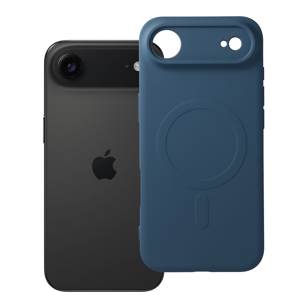 Husa Silicone Mag pentru iPhone 17 AIR Compatible cu Magsafe (Camera Protection) Albastru