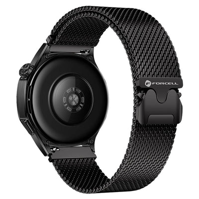 Curea Forcell To Samsung Galaxy Watch F-design Fs10 Magnetic Steel 22 Mm Negru