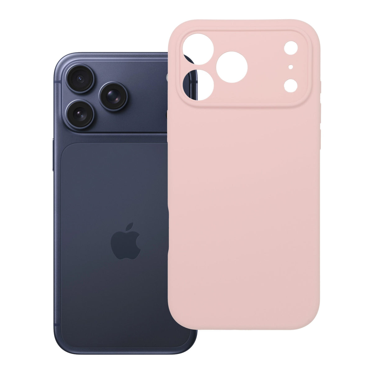 Husa pentru iPhone 18 Pro Max / 17 Pro Max Silicone 2mm (Big Hole) Powder Roz