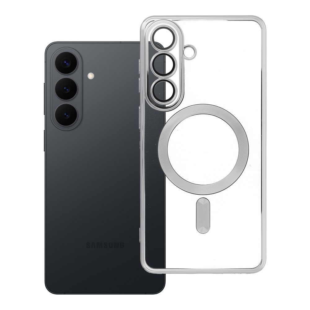 Husa Electro Mag pentru Samsung S26 Plus Compatible cu Magsafe Argintiu
