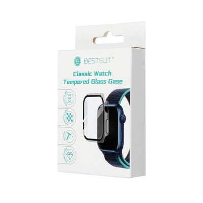 Folie Bestsuit Husa cu sticla hibrida pentru Apple Watch Series 7/8/9-45mm - Transparent
