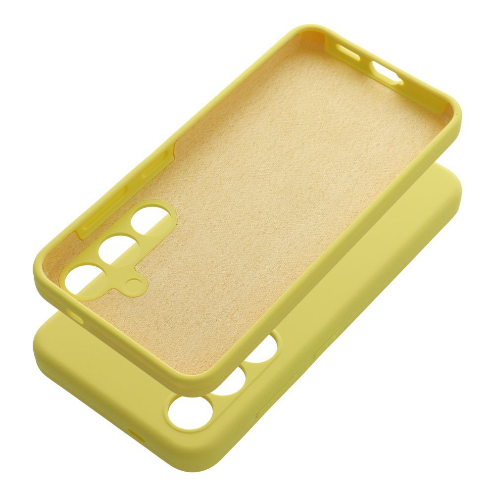 Husa pentru Samsung S25 Plus Silicone 2mm (Camera Protection) Galben