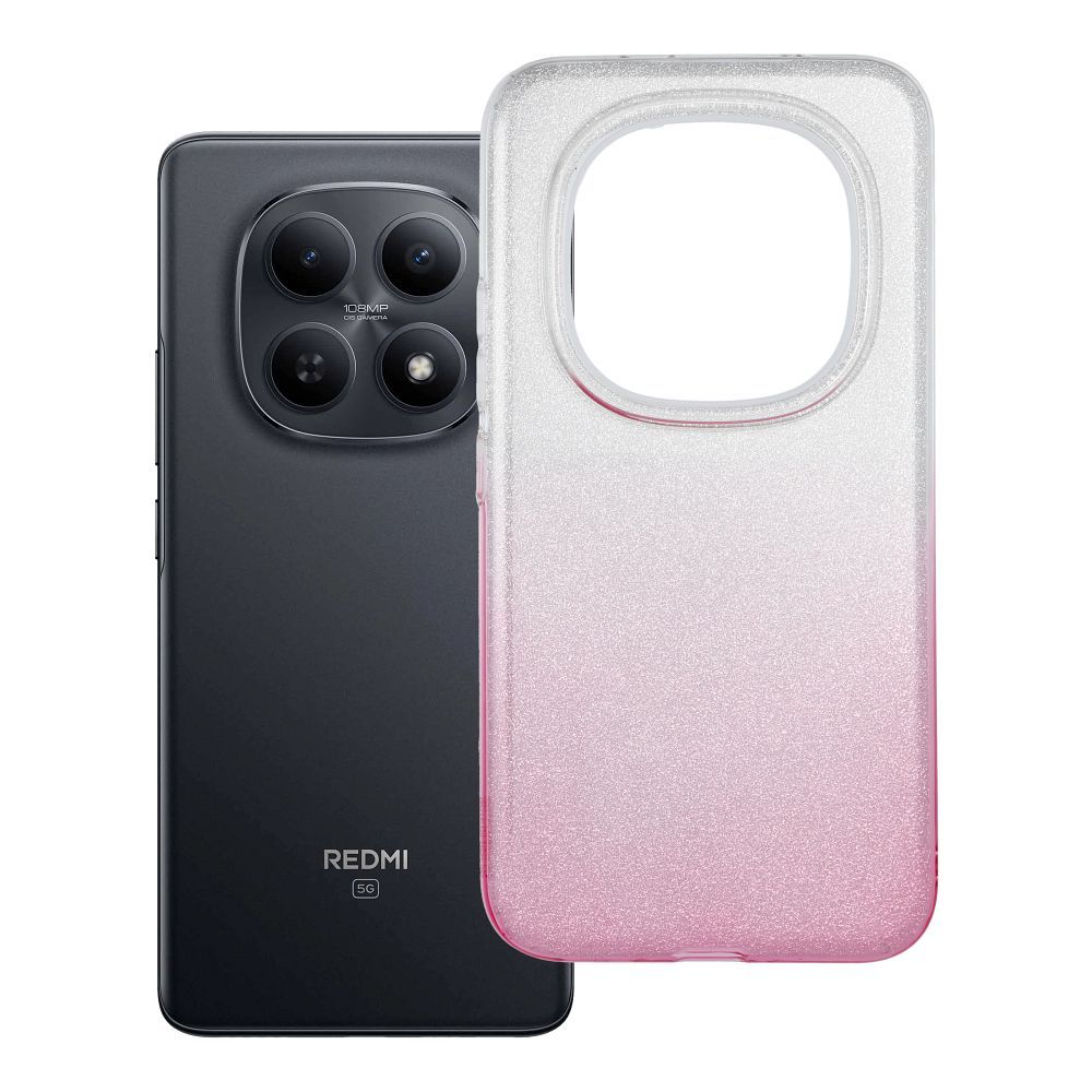 Husa Shining pentru Xiaomi Redmi Note 15 PRO Plus 5G Transparent Roz