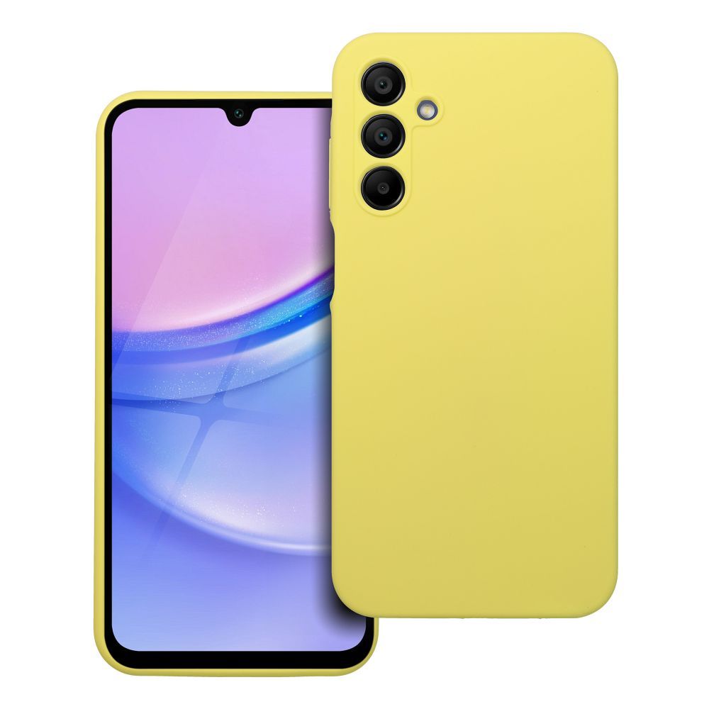 Husa pentru Samsung A15 5G / A15 4G Silicone 2mm (Camera Protection) Galben