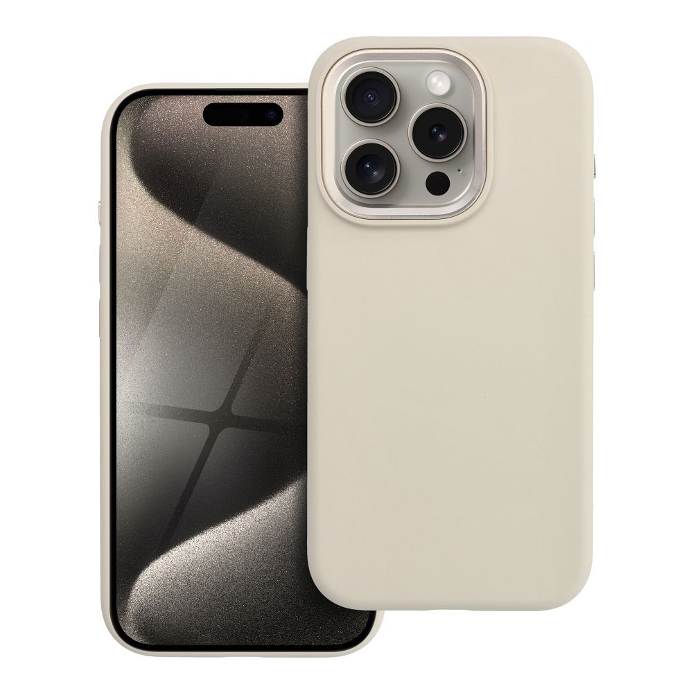 Husa Forcell pentru iPhone 15 PRO F-protect Frame Premium Compatible Wiht Magsafe Antique Alb