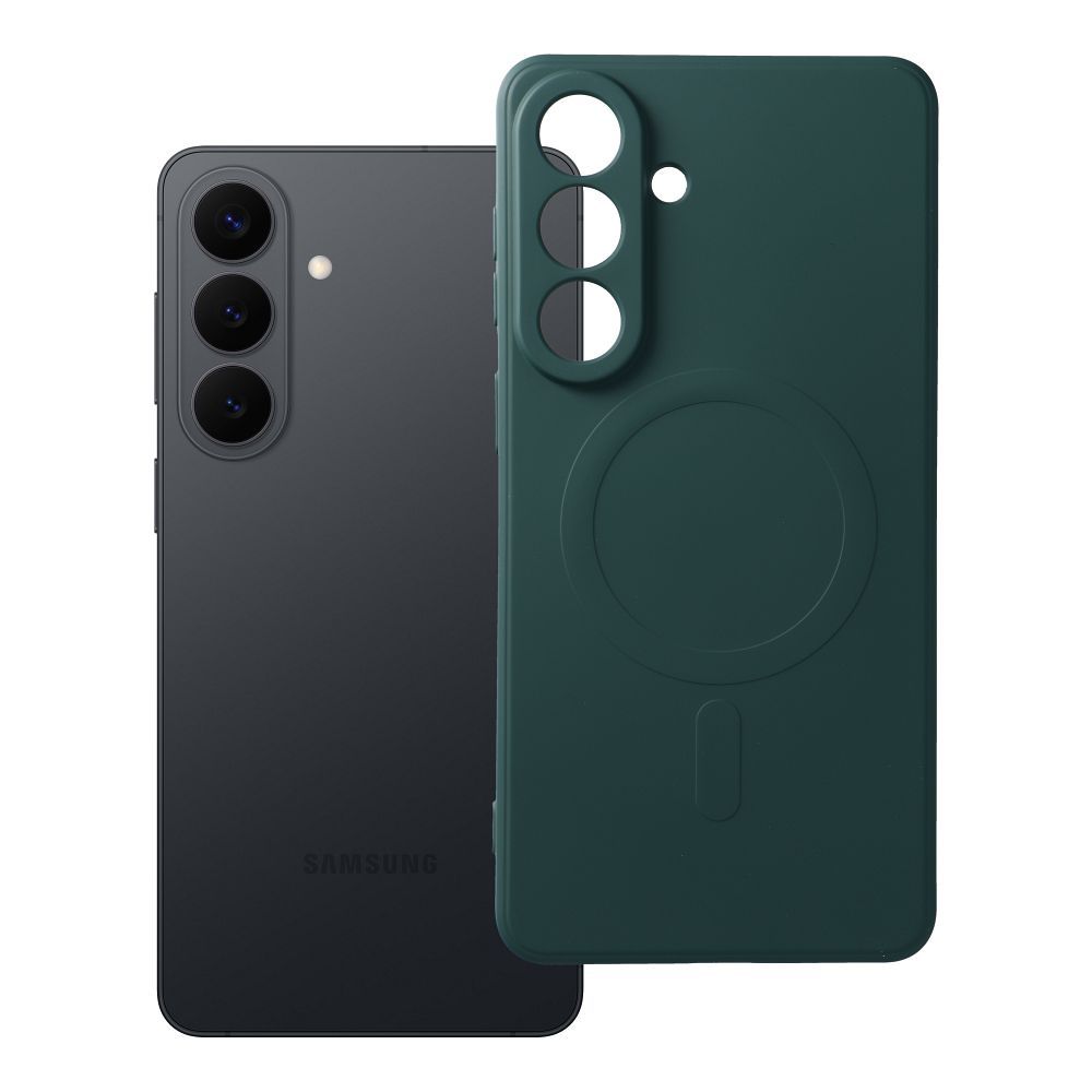 Husa Silicone Mag pentru Samsung S26 Plus Compatible cu Magsafe (Camera Protection) Verde