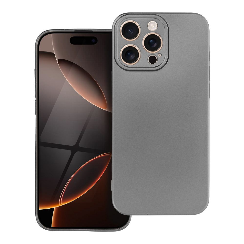 Husa Metallic pentru iPhone 16 PRO MAX Gri