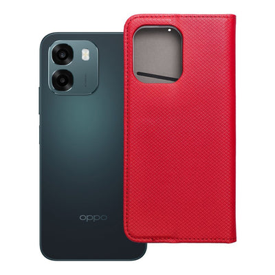 Husa Smart Book pentru Oppo A6 Rosu