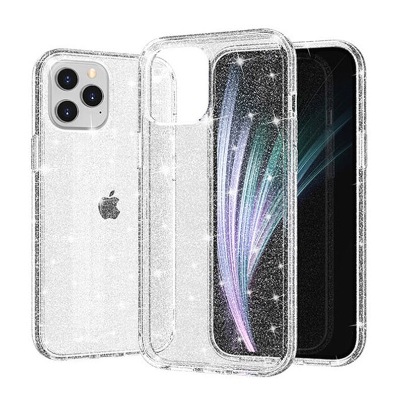 Husa Crystal Glitter pentru Xiaomi Redmi Note 14 Pro 4G Argintiu