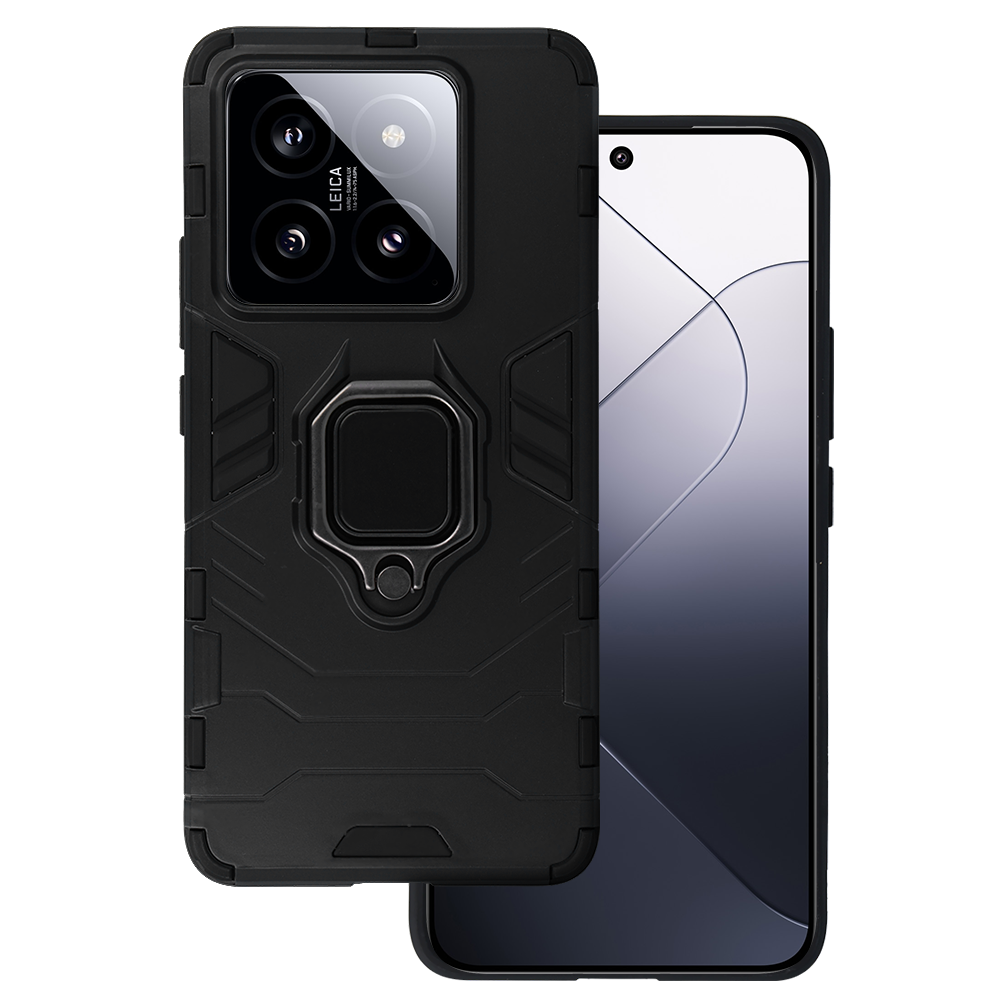 Husa Ring Armor pentru Xiaomi 14T Pro Negru