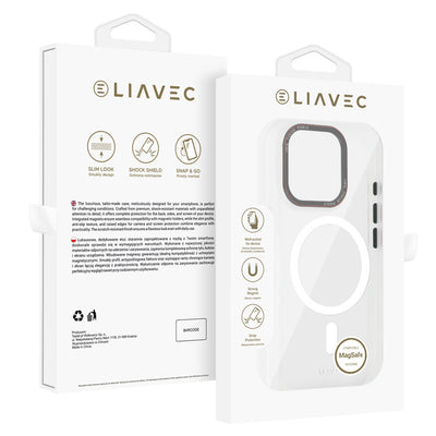 Husa Liavec Hybrid Magsafe Transparent pentru iPhone 15 Pro Max